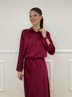 Camicia Satin 1081 Bordeaux