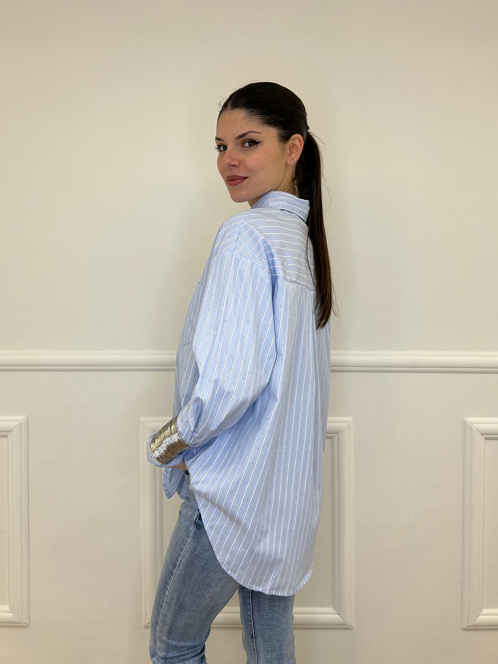 Camicia Regimental Strass 171798 Azzurro