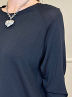 Maglia in Filo di Viscosa J185 Nero