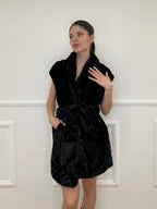 Maxi Gilet Pelliccia C021 Nero