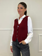 5013 Bordeaux Knitted Vest