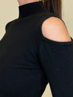 Maglia Spalle Cut Out 8096 Nero