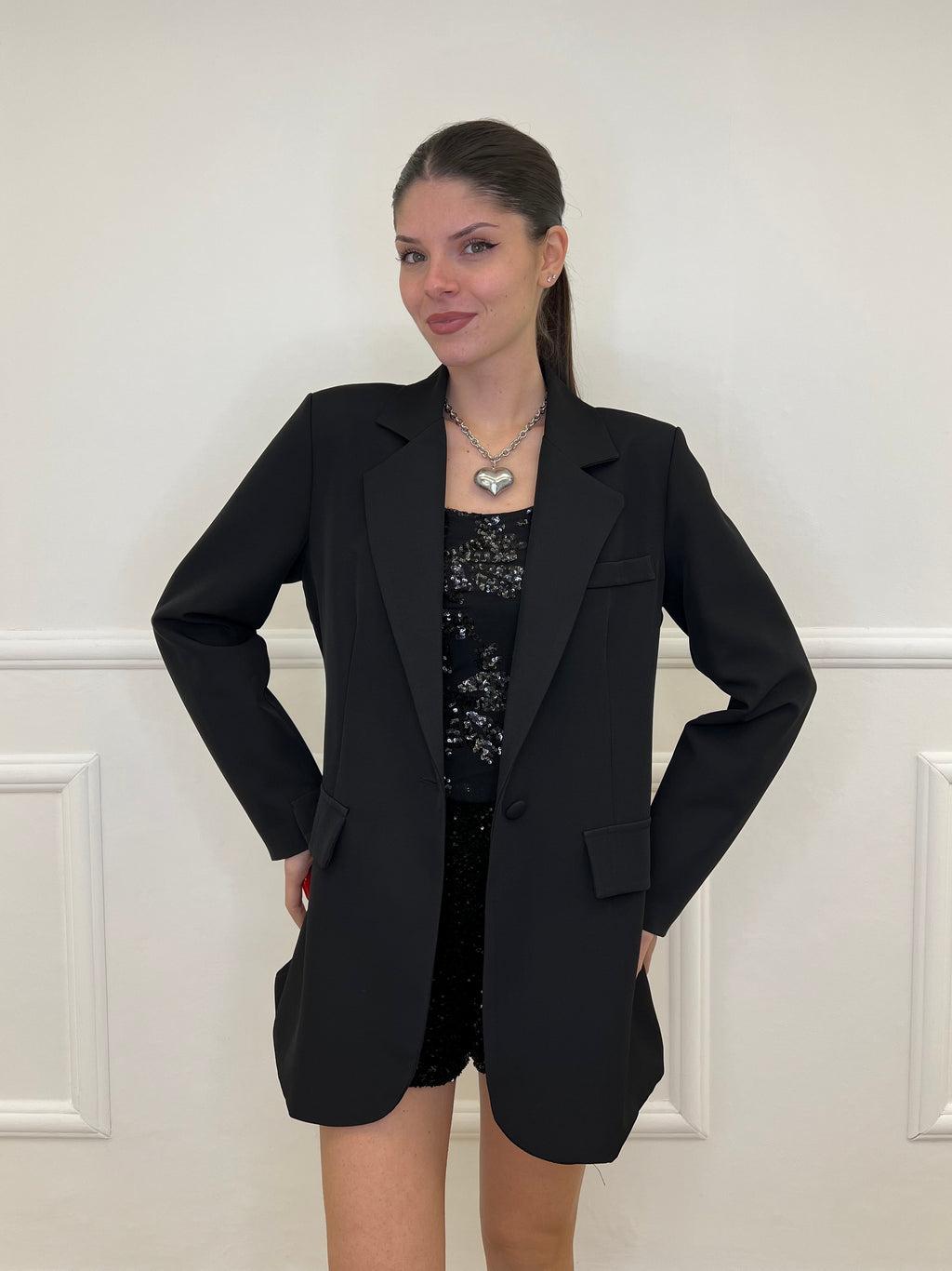 Blazer Oversize Monopetto 2202 Nero