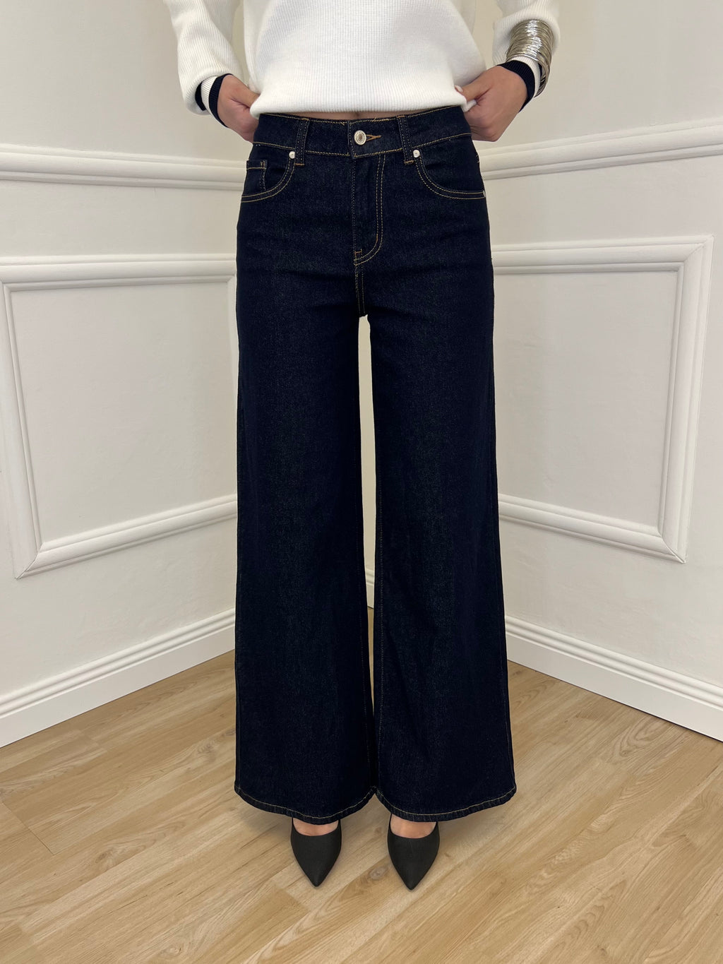 Jeans Palazzo Y549 Blue Black