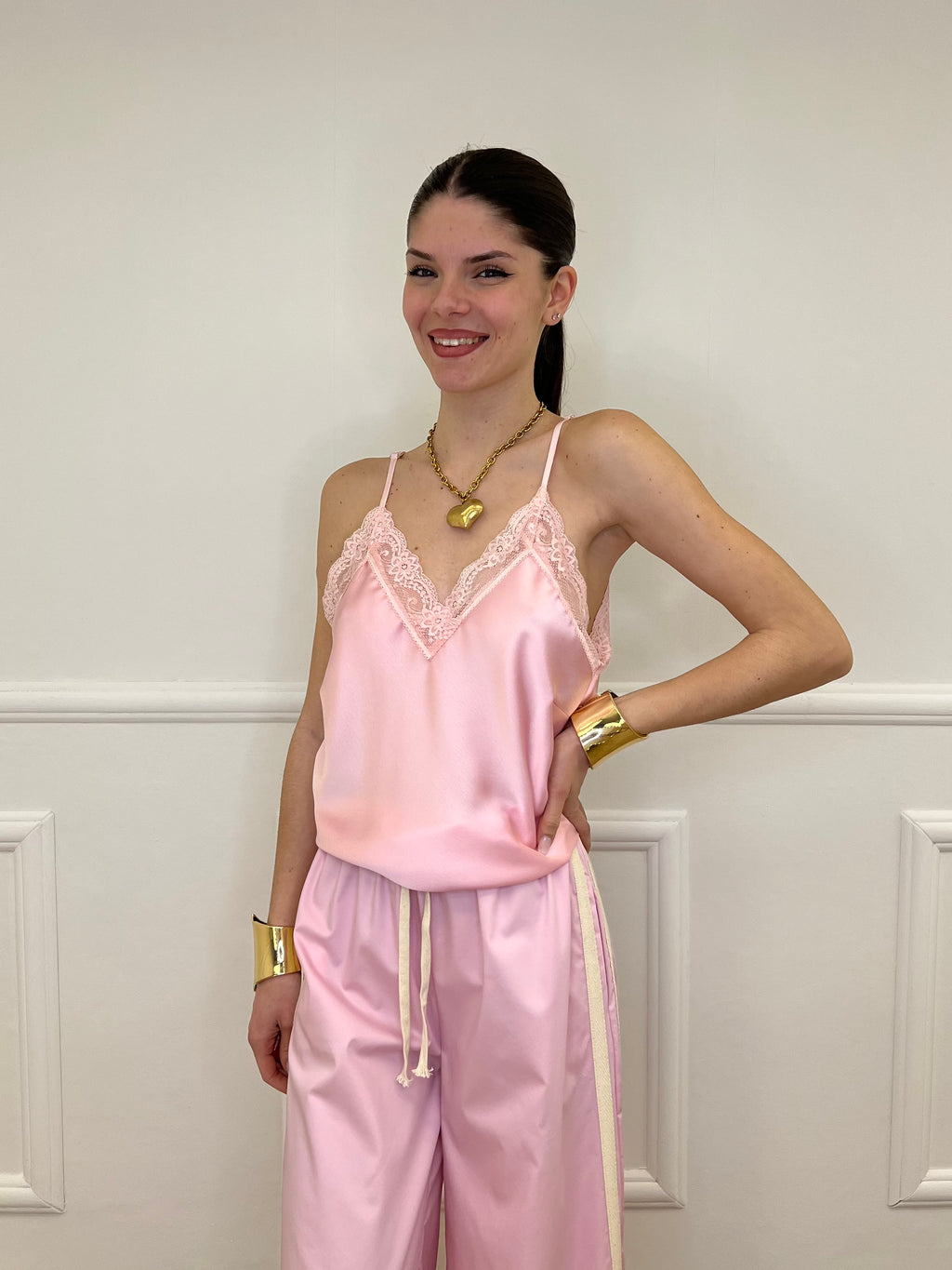 Top Satin Pizzo 1542