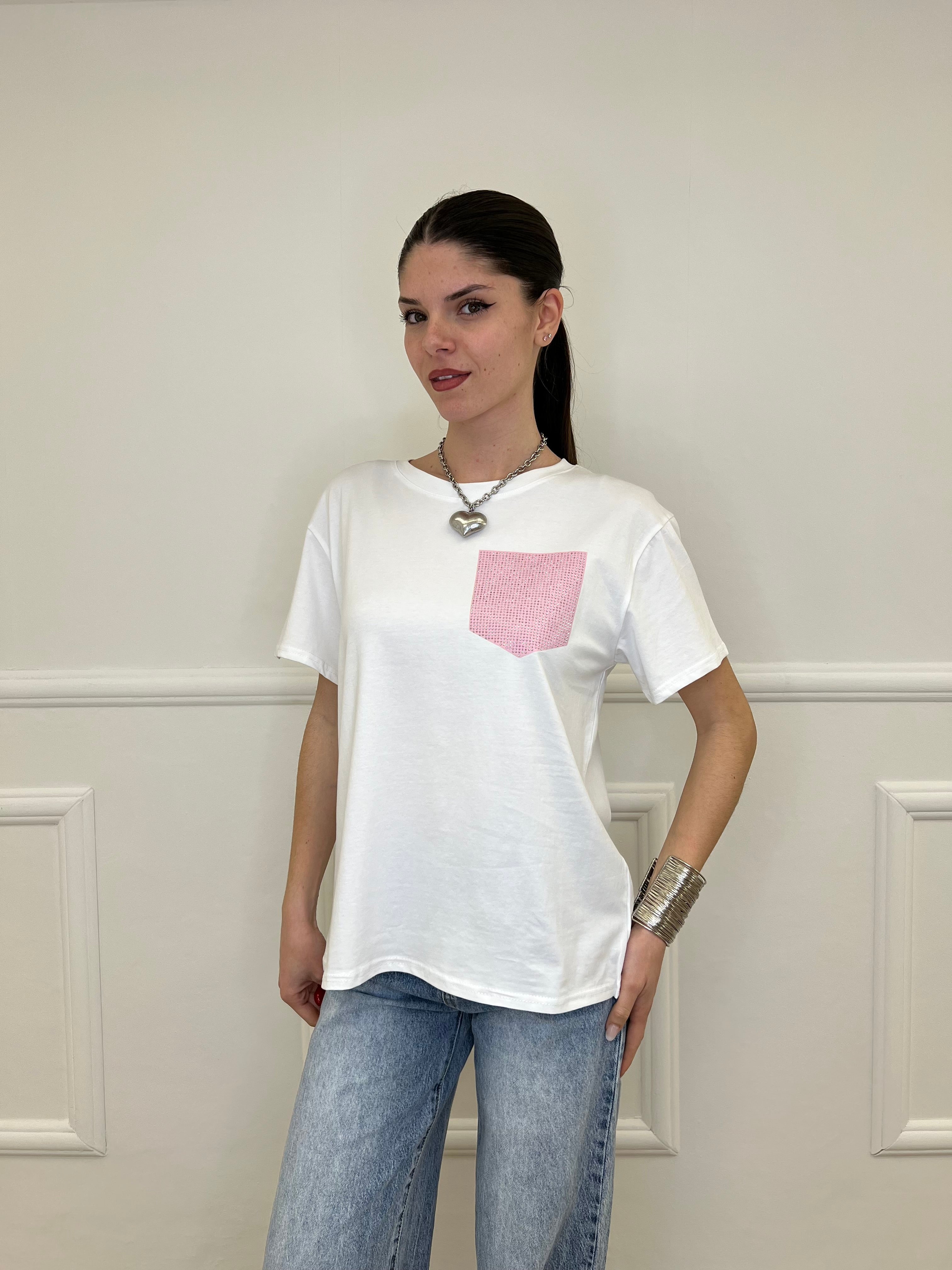 T-shirt Over Tasca Strass