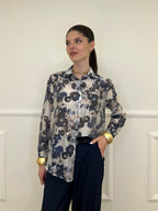 Camicia Tencel Fantasia 3189 Blu