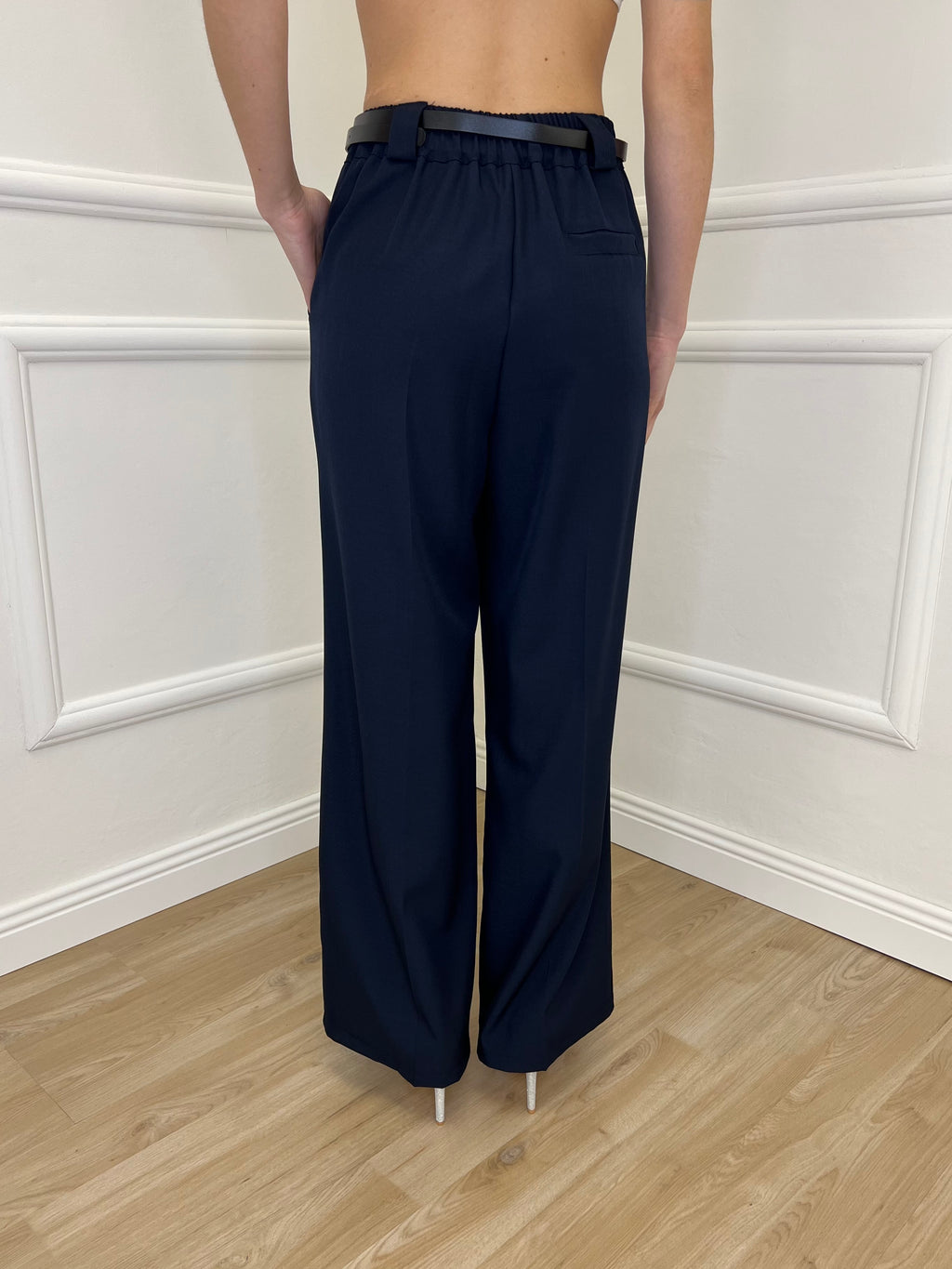 Pantalone Gabardine Straight Fit 8799 Blu