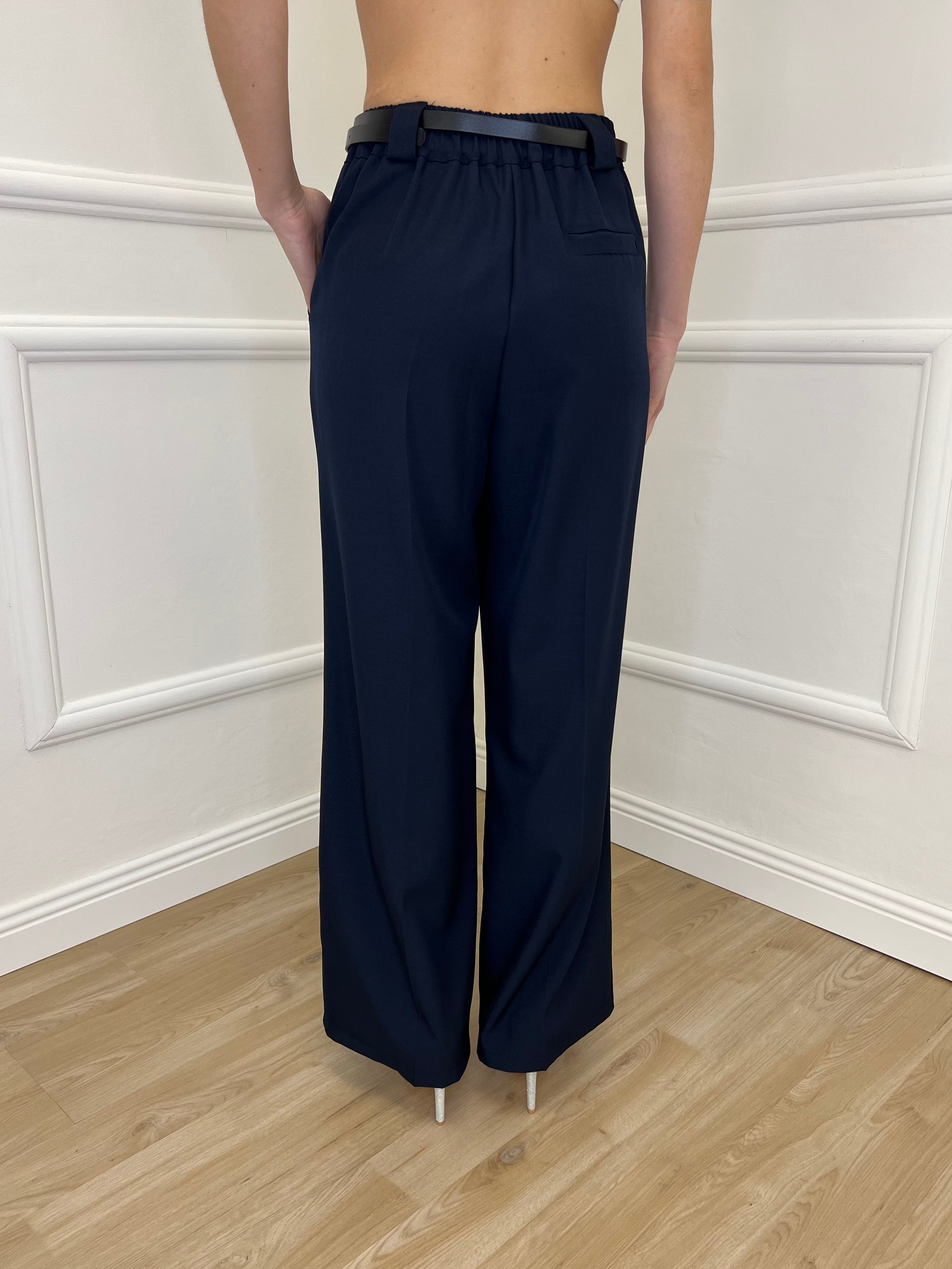 Pantalone Gabardine Straight Fit 8799 Blu