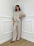 Pantalone Palazzo Lino I586 Beige
