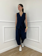 Gilet Fiocco Punto Milano 42144 Blu