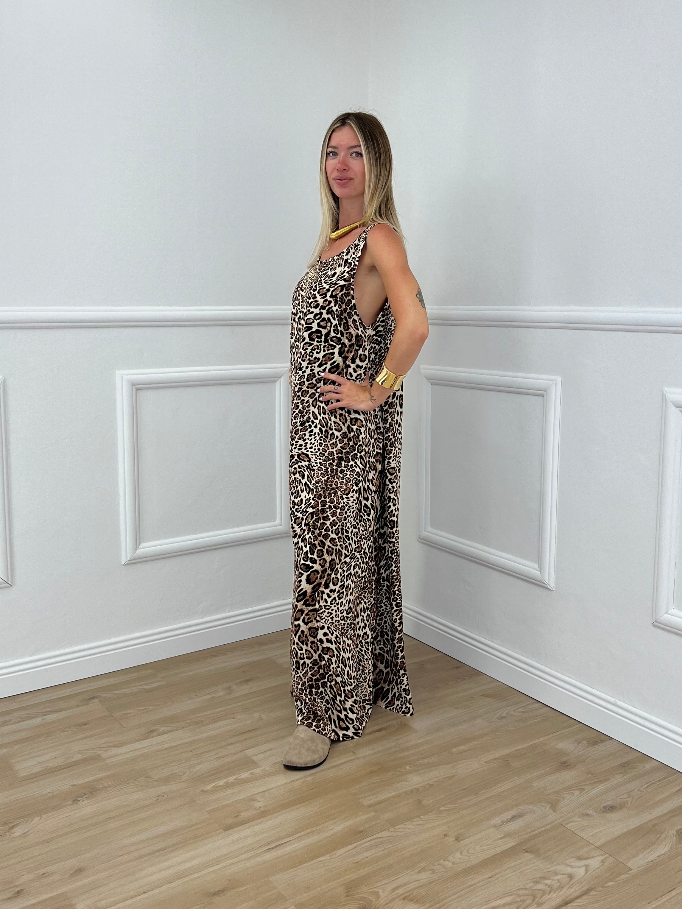 Vestito Viscosa Animalier 765 Maculato