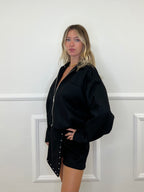 Bomber Scamosciato D28021 Nero