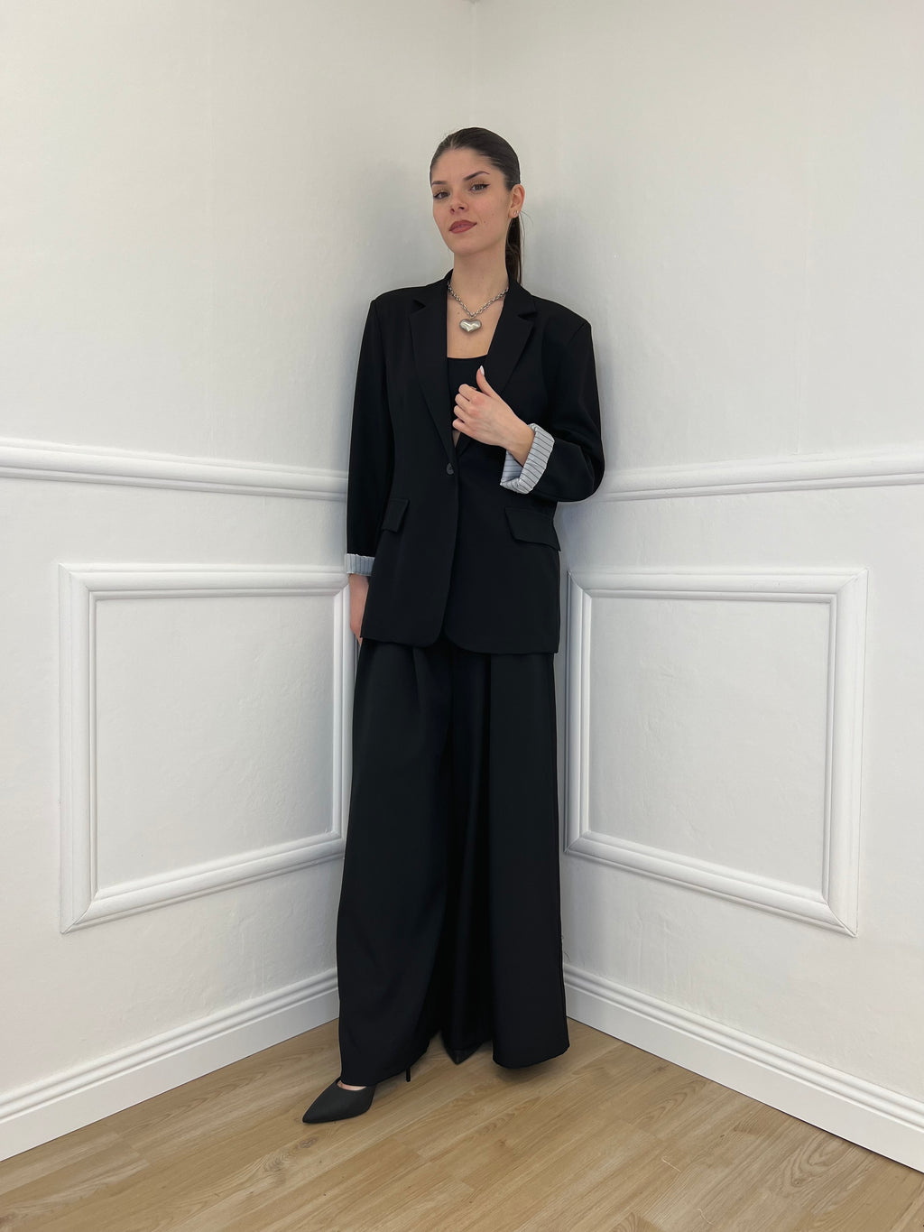 Pantalone a Palazzo 21509 Nero