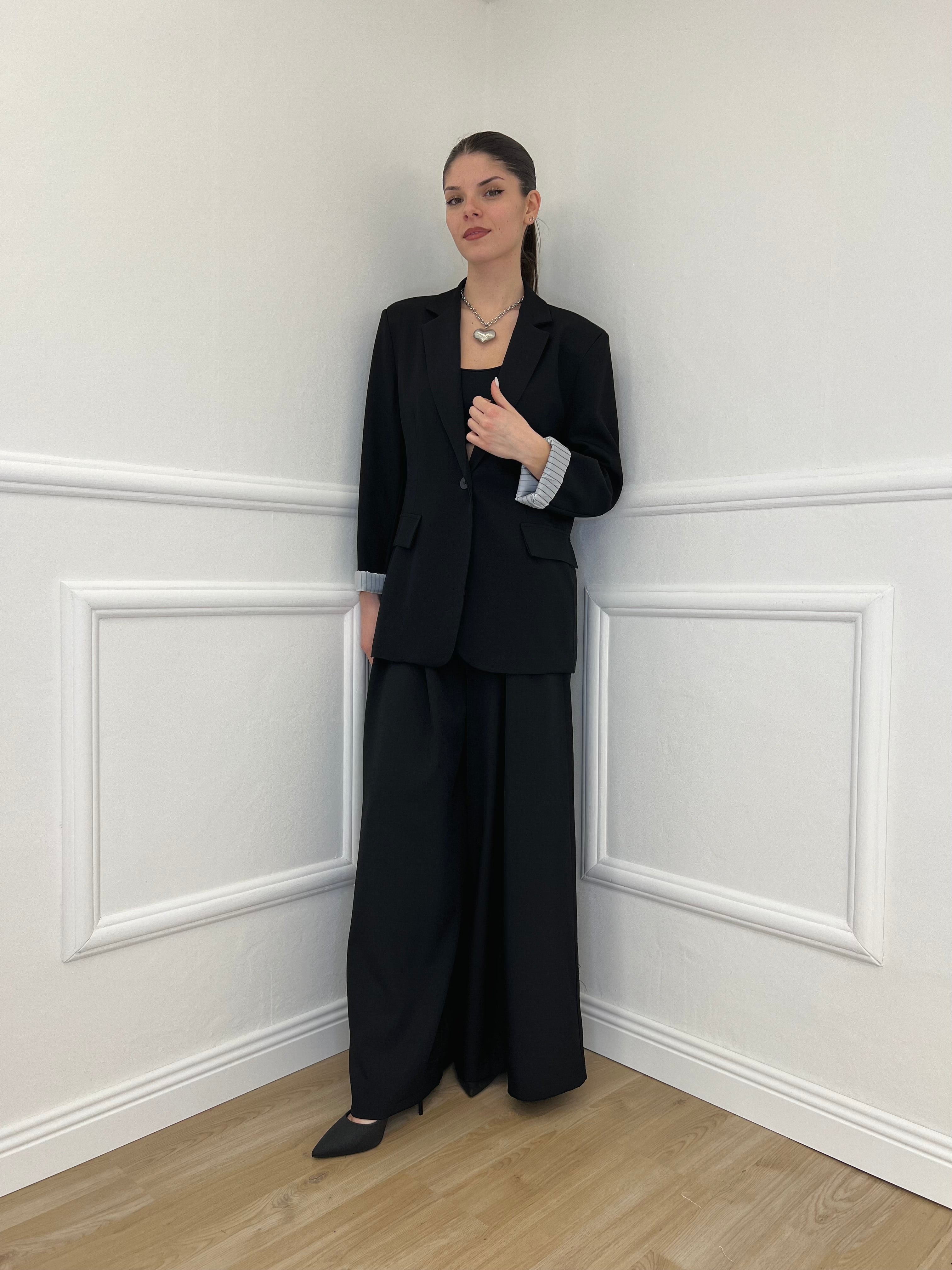 Pantalone a Palazzo 21509 Nero