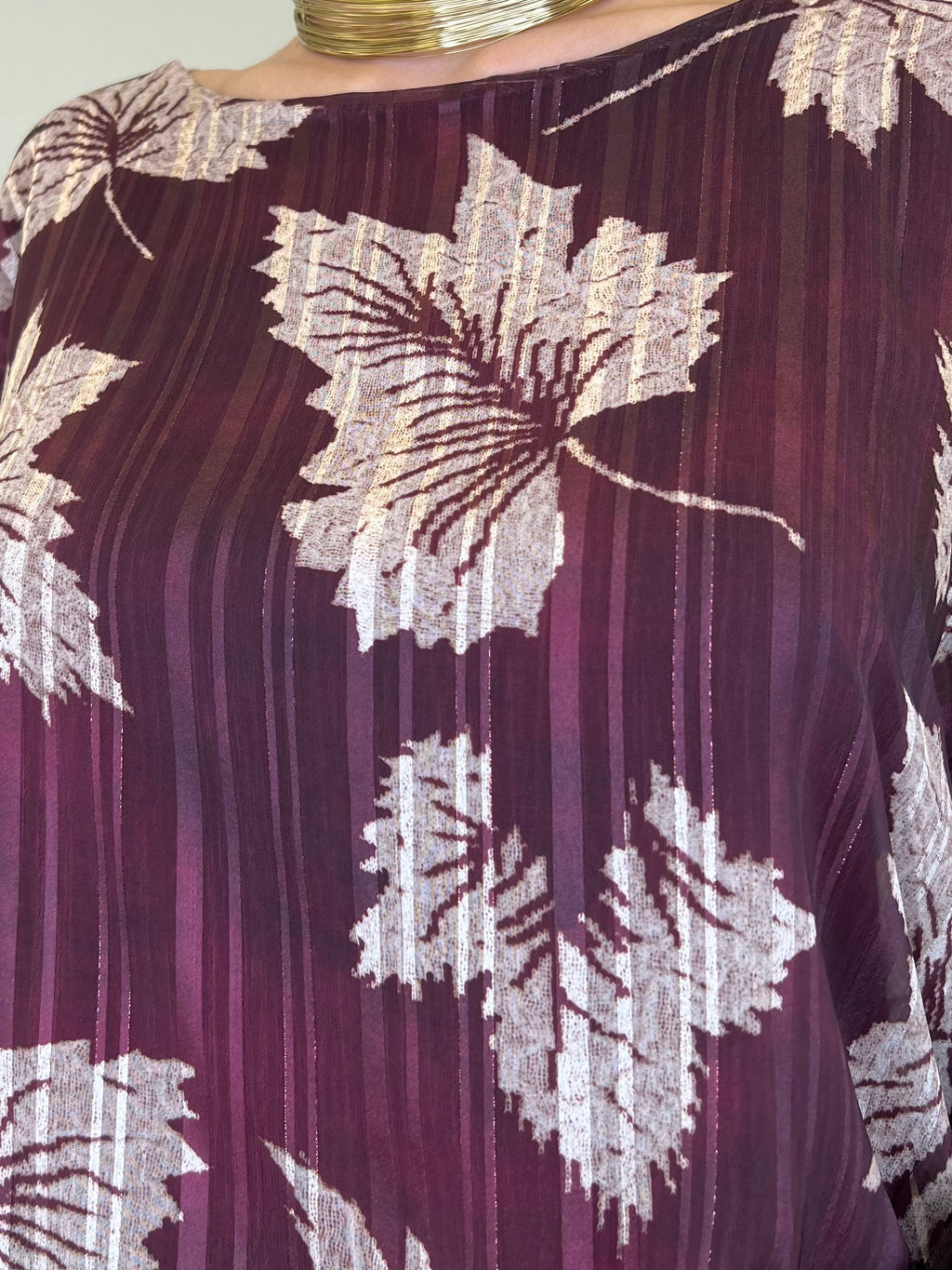 Camicia Chiffon Floreale 8029 Bordeaux