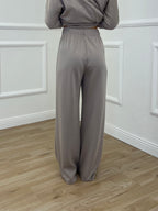 Tuta Oversize Girocollo D27629 Taupe
