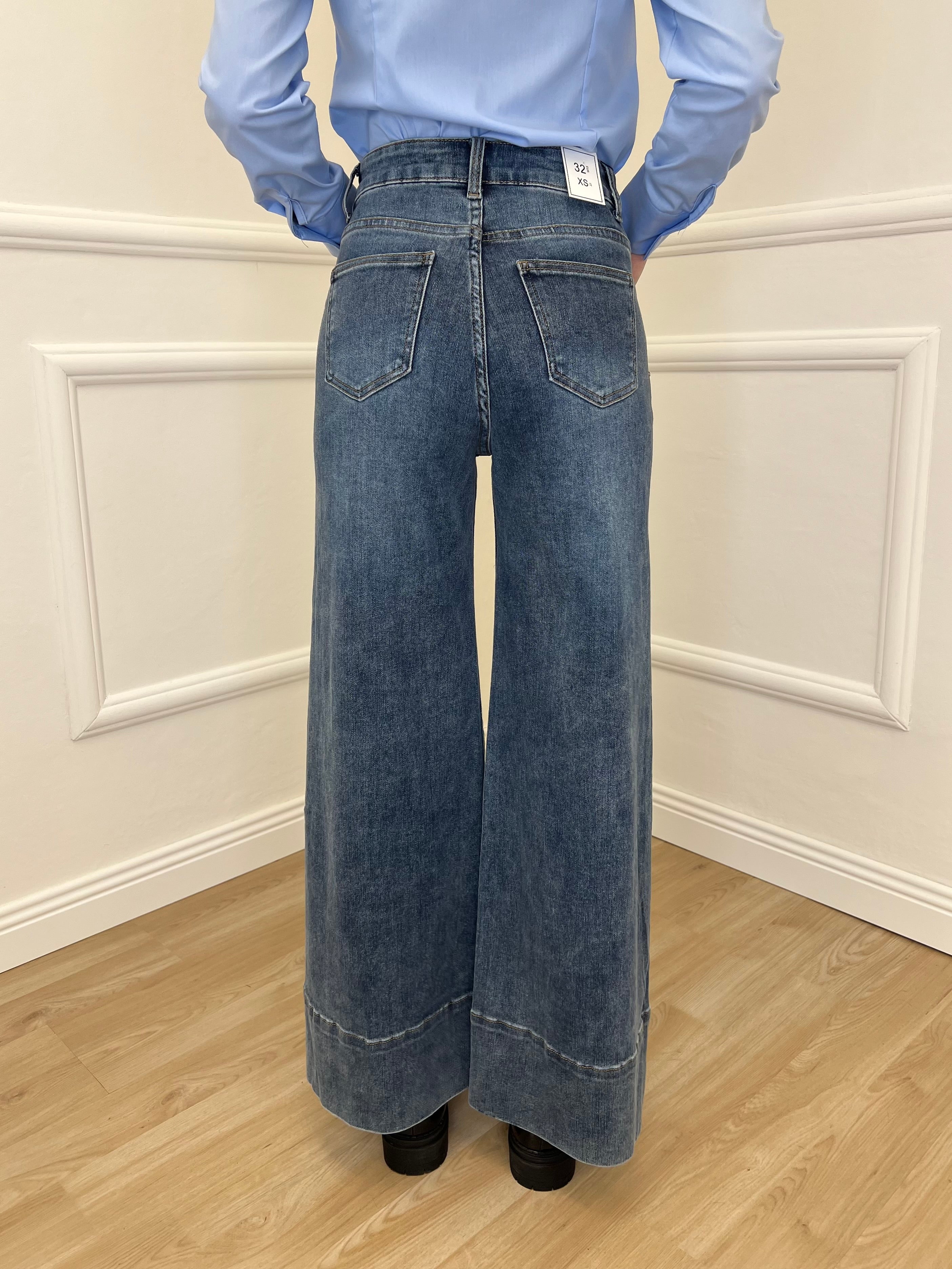 Jeans Wide Leg Orlo P281-1