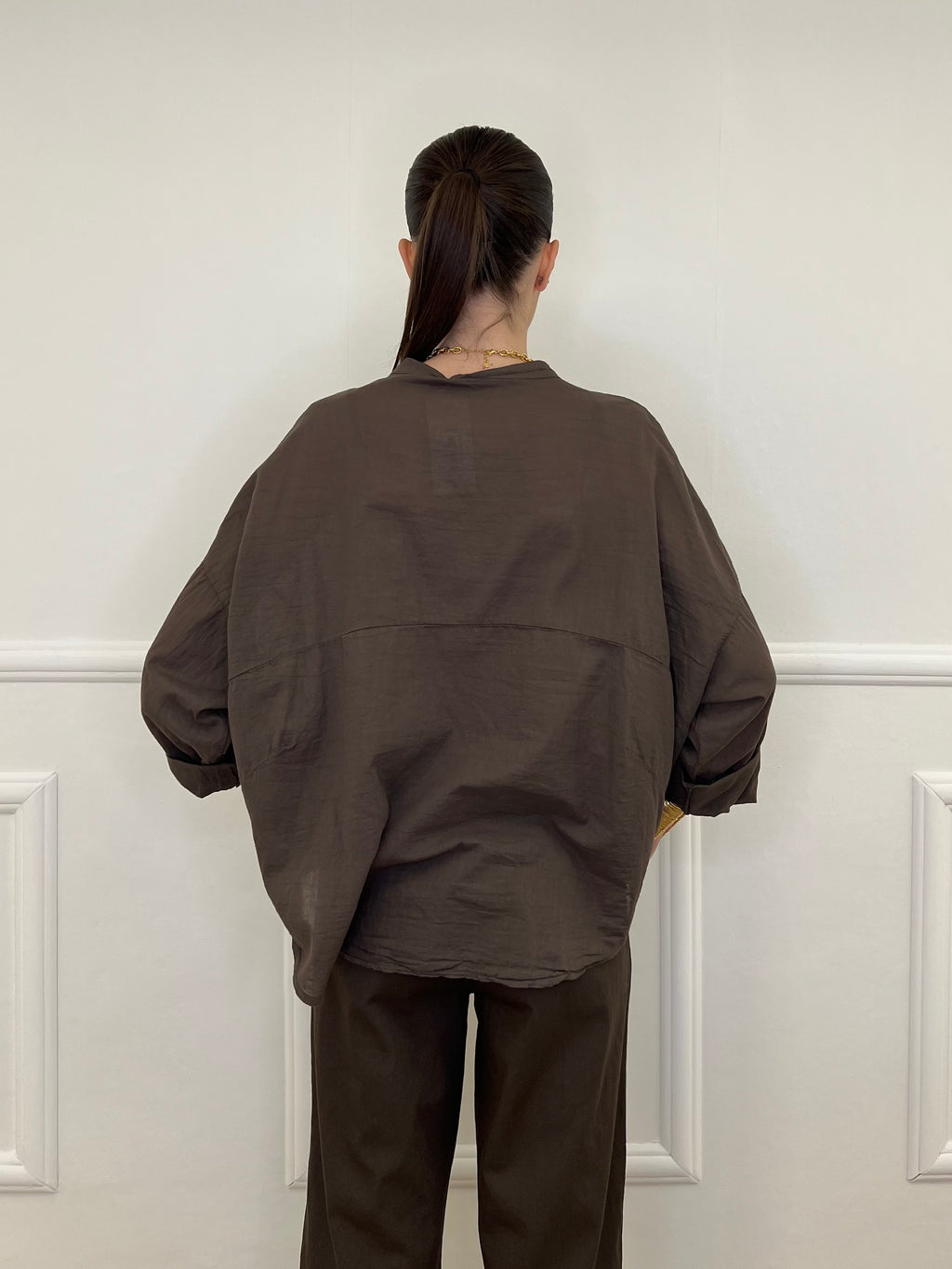 Camicia Over Coreana 3020 Marrone