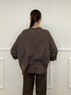 Camicia Over Coreana 3020 Marrone