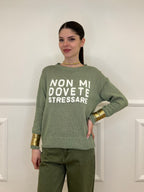 Maglia "Non Mi Dovete Stressare" 3695 Verde Mela