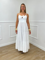 Abito Crepe Fiocco 0567 Bianco