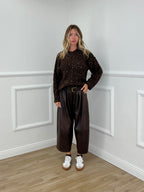 Pantalone Gaucho Baggy Used 4840 Marrone