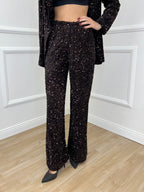 Pantalone Ciniglia Paillettes 2460 Moro