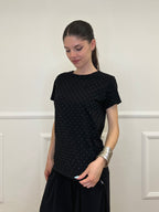 T-shirt Strass 8142 Nero