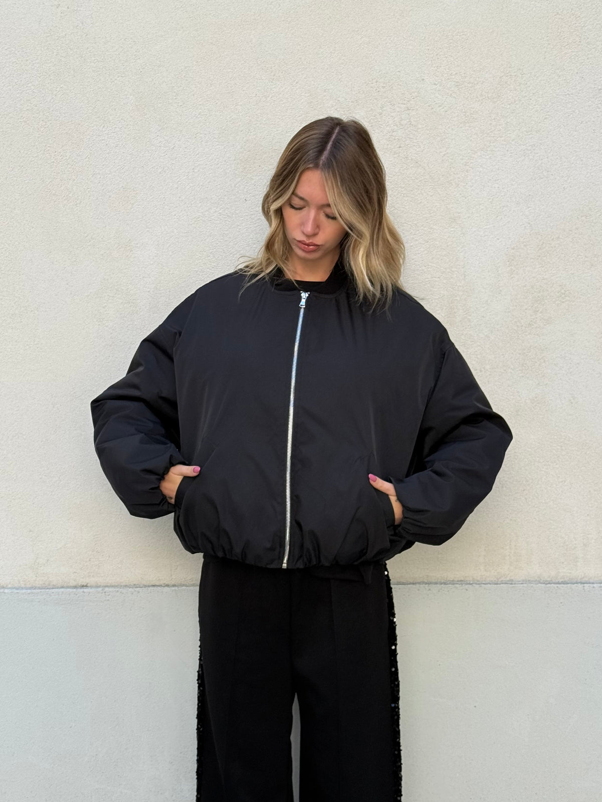 Bomber Interno Trapuntato 6313 Nero