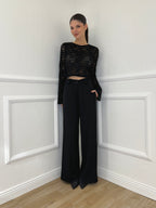 Pantalone Fluido 7229 Nero