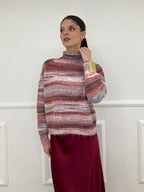 Maglia Vulcano Multicolor 25206 Burgundy