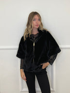 Pelliccia Maniche 3/4 Zip 25199 Nero