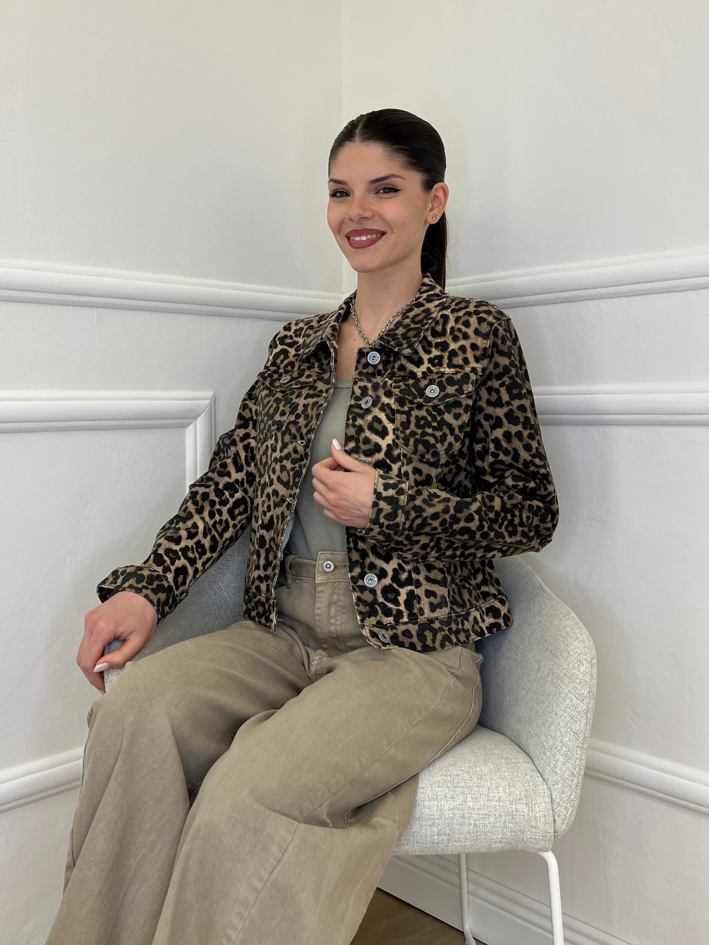 Giacca Denim Animalier 5806