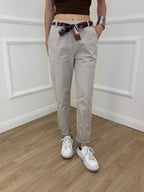 Pantalone Cotone Fusciacca 1508 Ecru