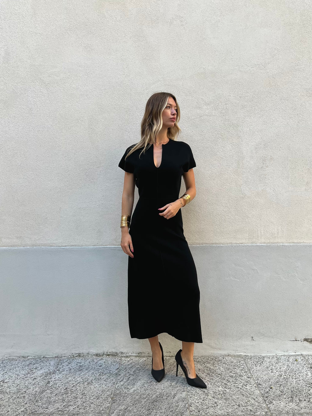 Abito In Maglia 9103 Nero