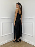 Abito Asimmetrico Pizzo 19690 Nero