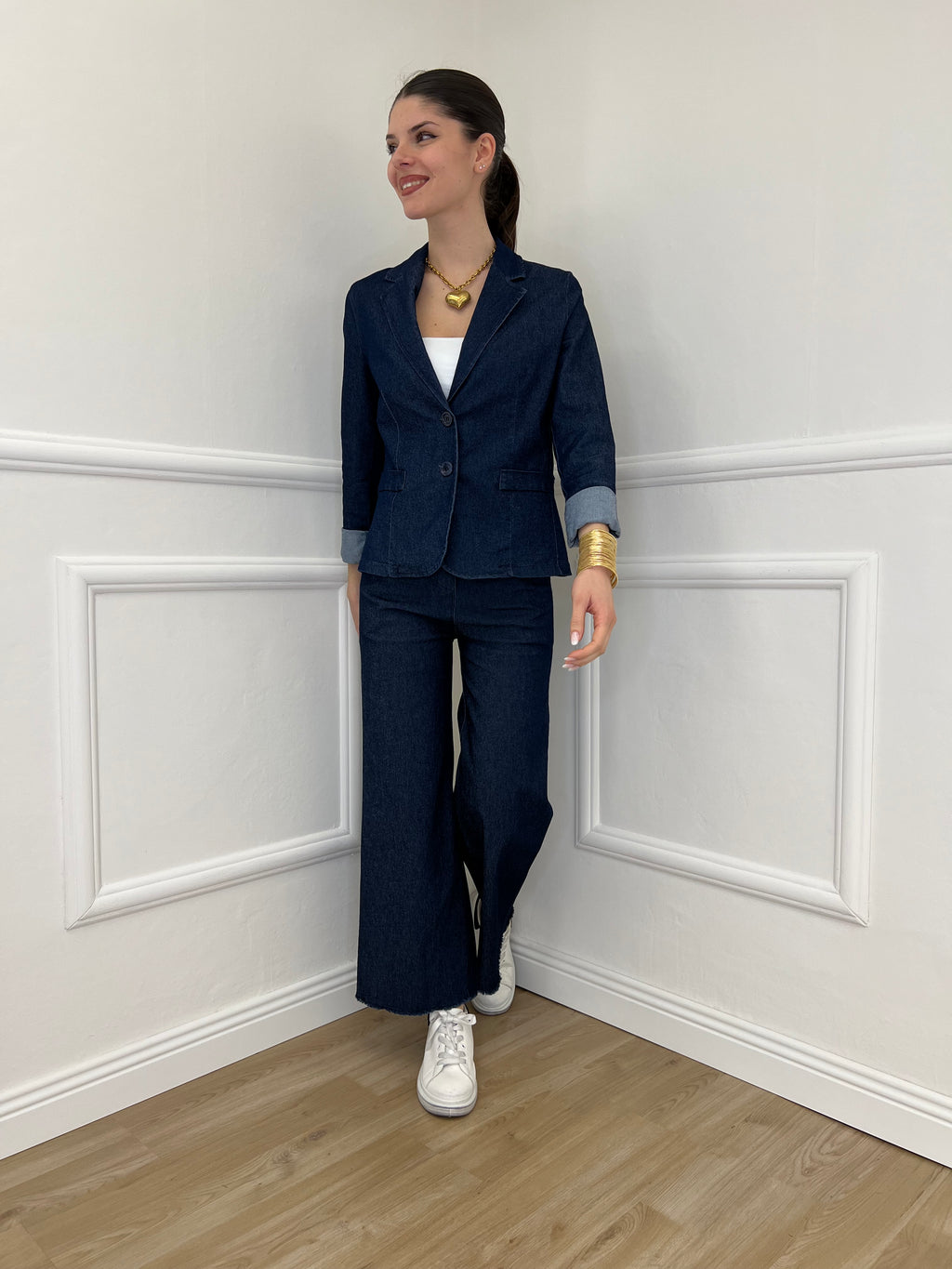 Blazer Chambray 2418 Blu