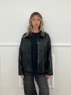 Giubbino Over Ecopelle G2651 Nero