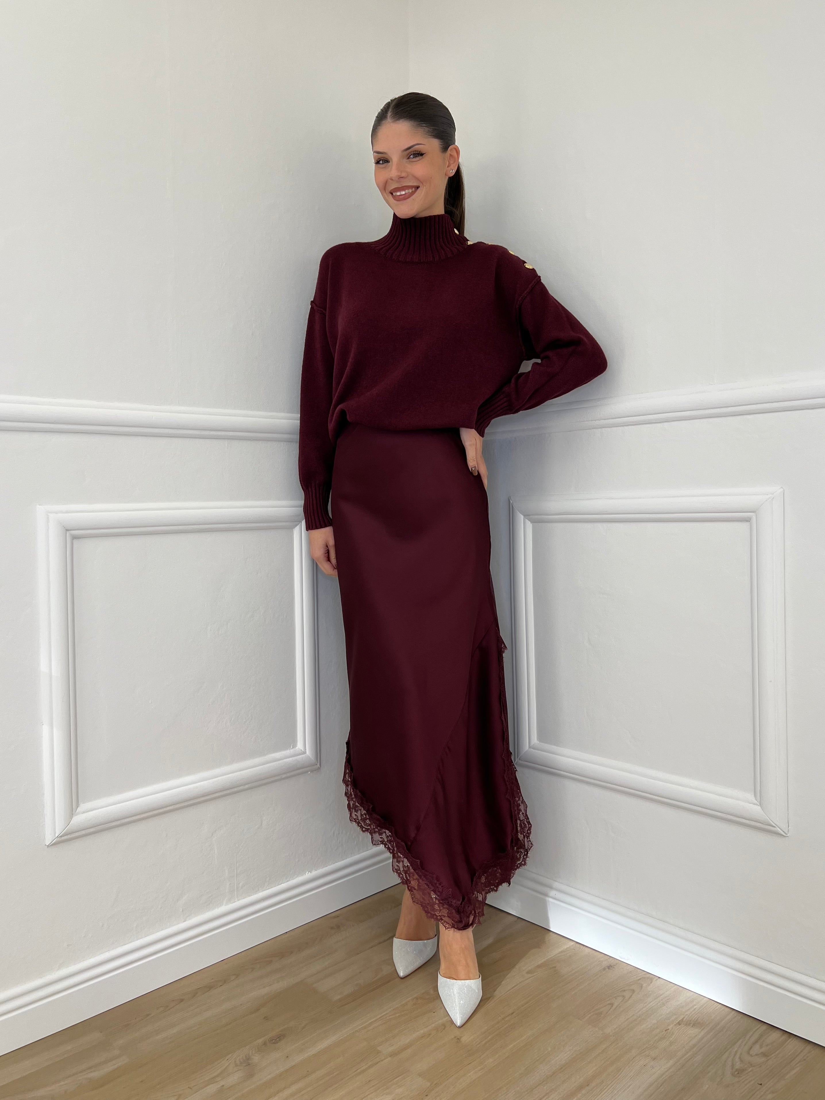 Maglia Bottoni YS9696 Burgundy