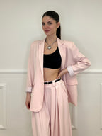 Blazer Con Fodera Gessata 216401 Rosa