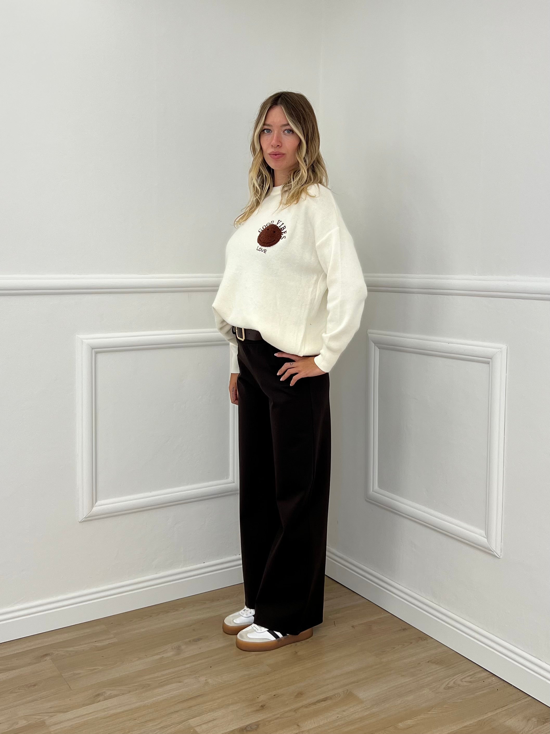 Pantalone Punto Milano Cintura 5386 Marrone