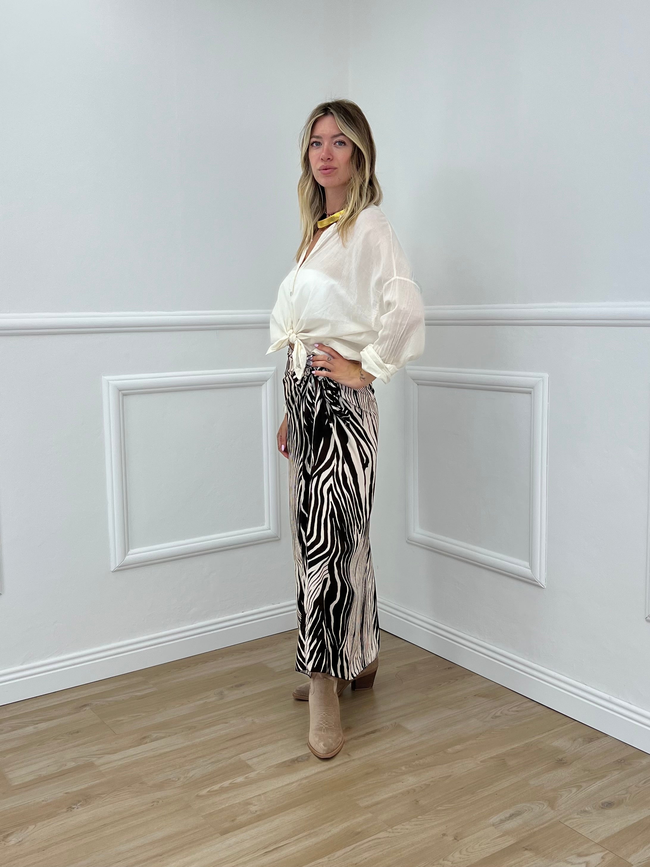 Gonna Pareo Zebra 199-765 Marrone