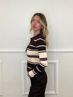Polo a Righe 5530 Burgundy