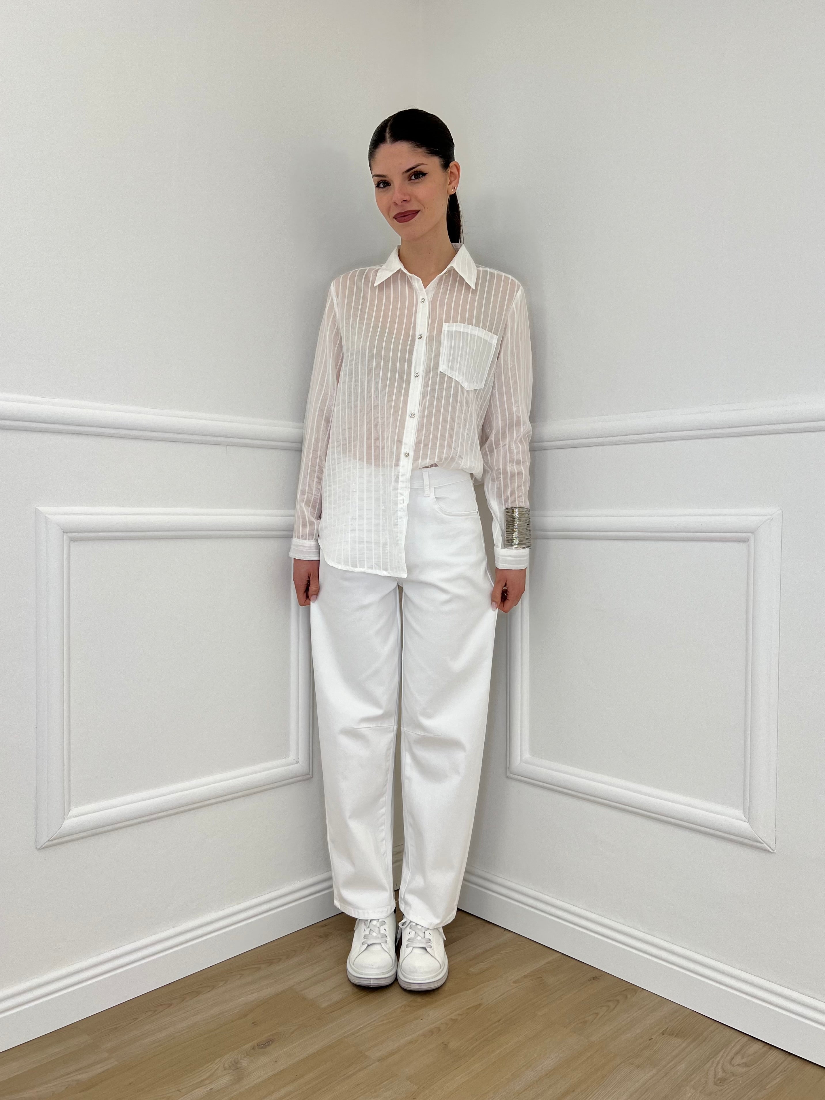 Jeans Balloon Slim 8059 Bianco