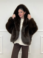 Pelliccia Cappuccio 9422 Moro