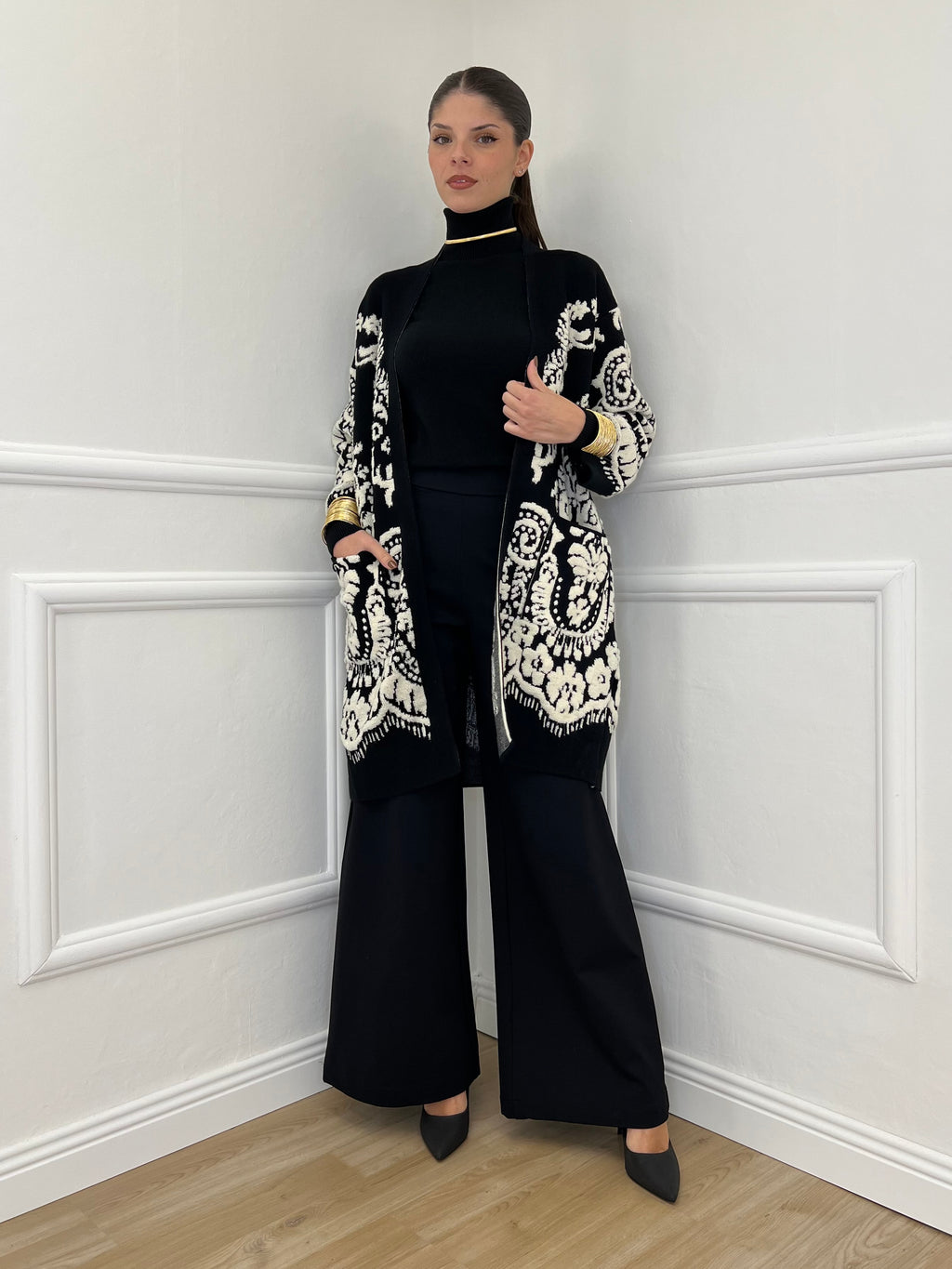 Pantalone Palazzo K1071 Nero