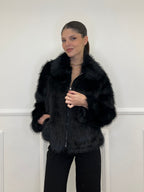 Pelliccia Zip C058 Nero