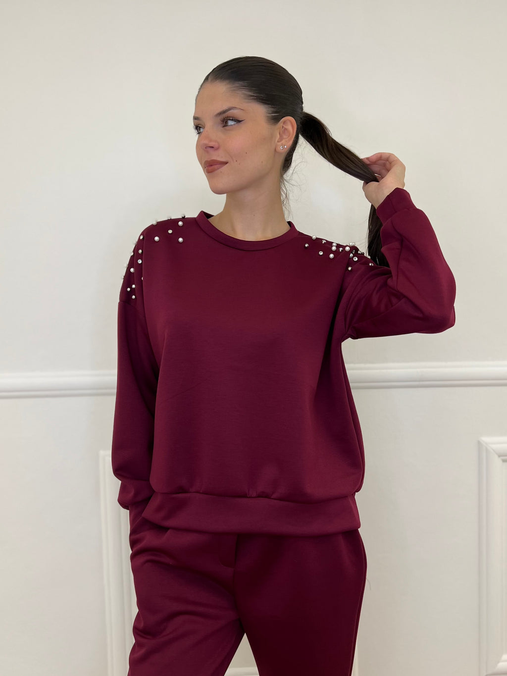 Felpa Gioiello 2441 Bordeaux - Bazar Abbigliamento