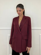 Giacca Gessata 3270 Burgundy